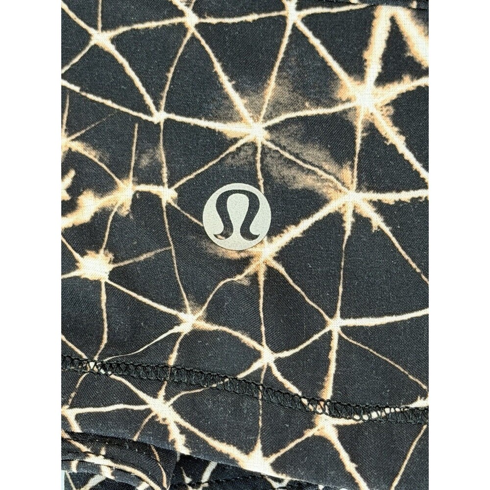 Lululemon Pace Rival Skirt Tall Size 8 Black Abstract Print Tennis Golf Skort - Picture 8 of 10